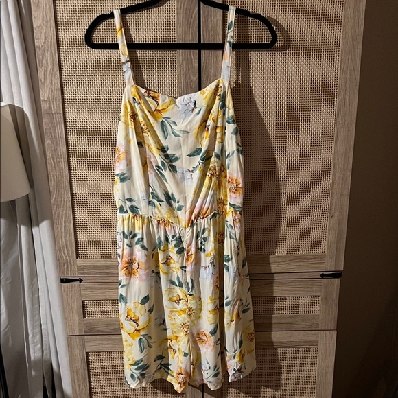 Floral Yellow Romper - Picture 1 of 4